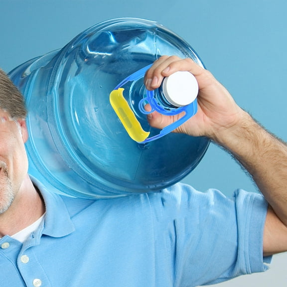 ROSENICE 2Pack Water Bottle Handle Carrier Assorted Color Square Double Layer Design for Easy Lifting Non-Slip Grip