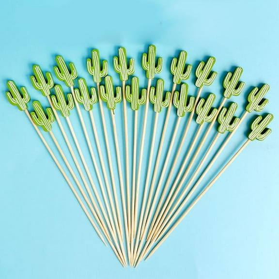 ROSENICE 2Pcs Cake Toppers Tropical Cupcake Toppers for Beach Party