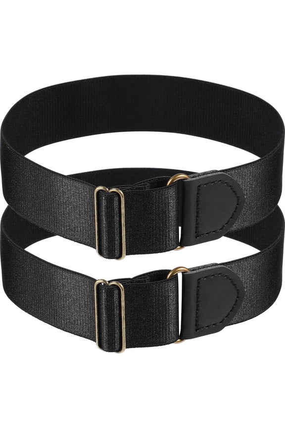 2Pcs Elastic Adjustable Arm Band Unisex Design Chinlon Alloy For Men Women Staff Duties