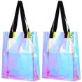 thumbnail image 1 of ROSENICE 2Pcs Holographic Tote Bag For Women With Large Capacity For Travel And Work, 1 of 8