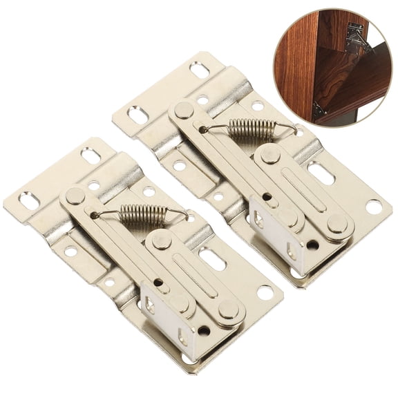 ROSENICE 2Pcs Iron Tip-Out Tray Hinges for Cabinet Door Connection Components 45 Degree Opening Angle 3.9X1.9X1.0In