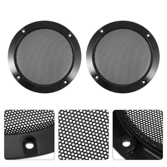 ROSENICE 2Pcs Plastic Sub-Woofer Net for Speaker Cover Car 5Inch
