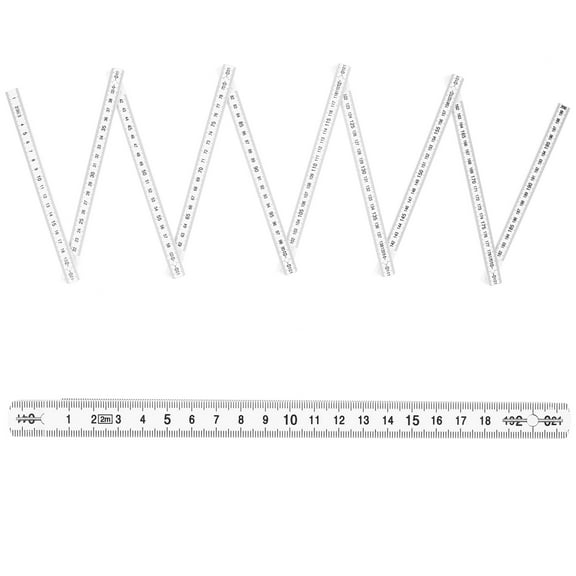 ROSENICE 2Pcs Scalable Folding Ruler Portable Rectangular Woodworking 90-Degree Locking