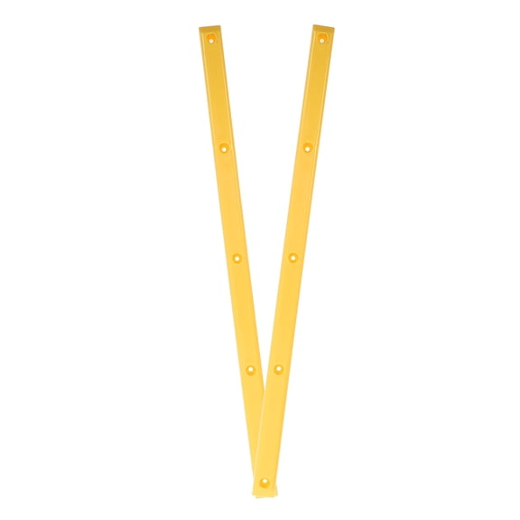 ROSENICE 2Pcs Sturdy Rib Bone Rail for Skateboarding Yellow Plastic Rectangular