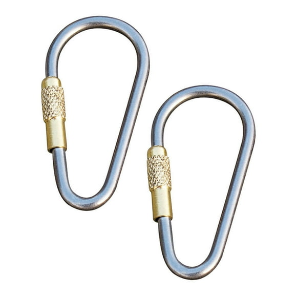ROSENICE 2Set Assorted Color D-Ring Buckle Carabiner for Hammock String and Parachute Cord Fastener