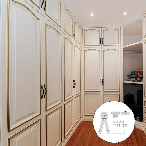 ROSENICE 2Set Fully Adjustable Cupboard Hinges for Household Use 5.1x2.8in