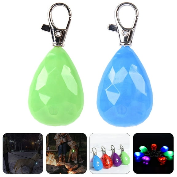 ROSENICE 2Set Illuminating Dog Collar Plastic Blue High Visible for Pet Supplies