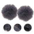 thumbnail image 1 of ROSENICE 2Set Imitation Plush Lavalier Microphone Wind Screen Cover for Recording and Outdoor Use Grey 11.8Inch, 1 of 8