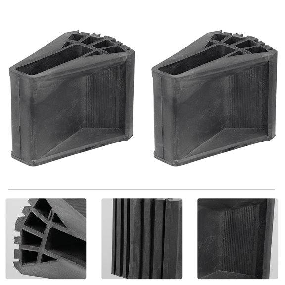 ROSENICE 2Set Ladder Foot Pads in Black PVC for Floor Protection and Corrosion Prevention
