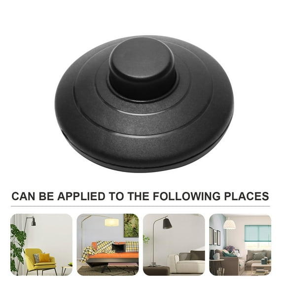 ROSENICE 2Set White Pedal Switch for Floor Lamps On Off Control Round Button Light Device