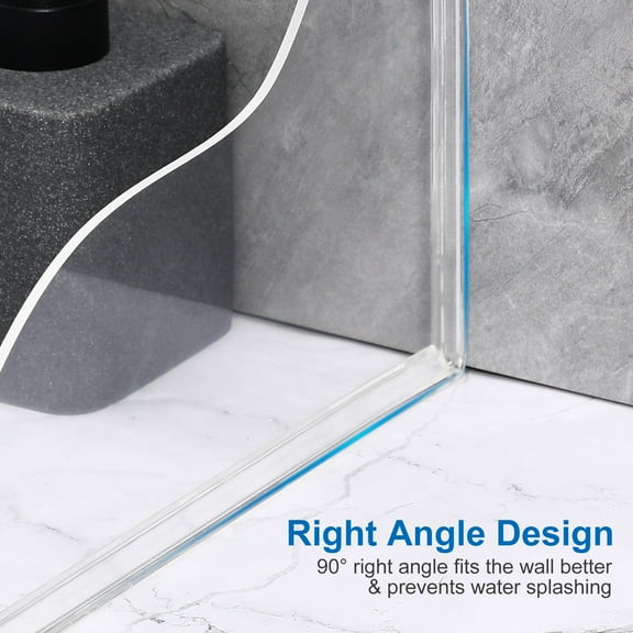 ROSENICE 2pcs Tub Splash Guard Sink Splash Guard Shower Corner Splash Stopper Water Splashing Guard Transparent Splash Guard Board