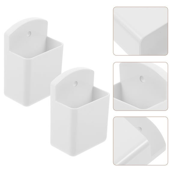 ROSENICE 2pcs Wall Mounted Remote Controller Holder No Drilling Remote Wall Organizer Fan Remote Wall Rack