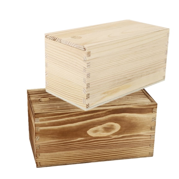 ROSENICE Jewelry Keepsake Box Wooden Sliding Boxes Wood 2Pcs