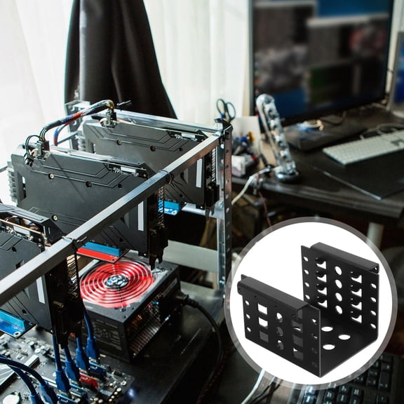 ROSENICE Ssd Mounting Bracket Black 1Set 4.3X3.4in