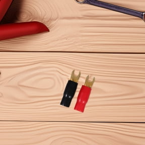 ROSENICE 3Pairs Copper Spade Terminal Connectors for 0 Gauge Power Wire and Ground Wire