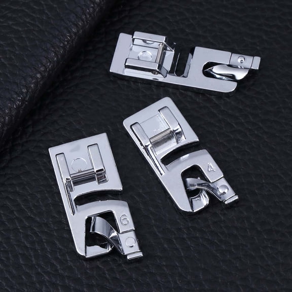 ROSENICE  3 Pcs Adjustable Rolled Hemmer Presser Foot Binding for Sewing Machine