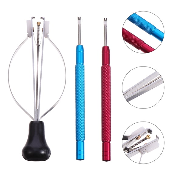 ROSENICE 3 Pcs Watch Needle Picker Tool Steel Compact Design Watch Pin Removal Tool