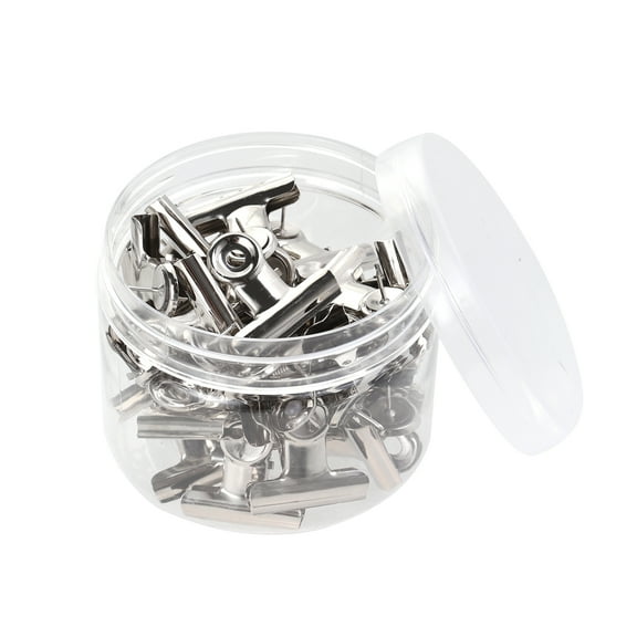 ROSENICE 30 Pcs Paper Clips Financial Binder Clips Push Binders Office Supplies Silver 30pcs