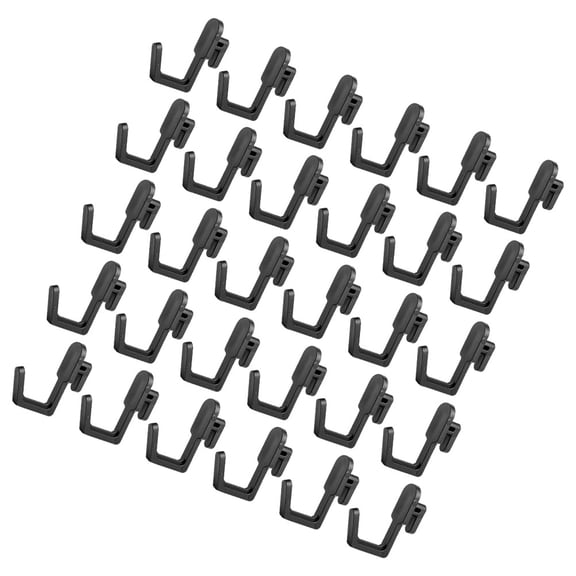 ROSENICE 30Pcs J Hooks Black HIPS for Key Storage in Kitchen