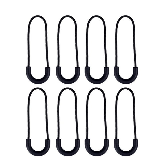 ROSENICE 30Pcs Zipper Pulls U Shaped Nylon Plastic for DIY Projects Non Slip