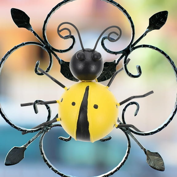 ROSENICE 3Pack Ladybugs for Garden Iron Ladybug Ornament Weatherproof for Garden Holidays