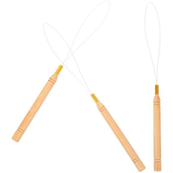 ROSENICE 3Pcs Bead Piercing Rod Household Threading Tool Stainless Steel Sewing Stitch Thread Unpicker
