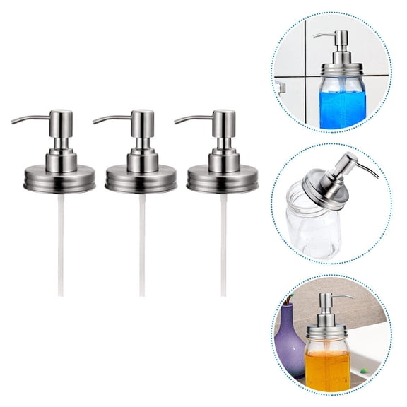 ROSENICE 3Pcs Bottle Replacement Pump Assorted Color for Families Toiletries Organization