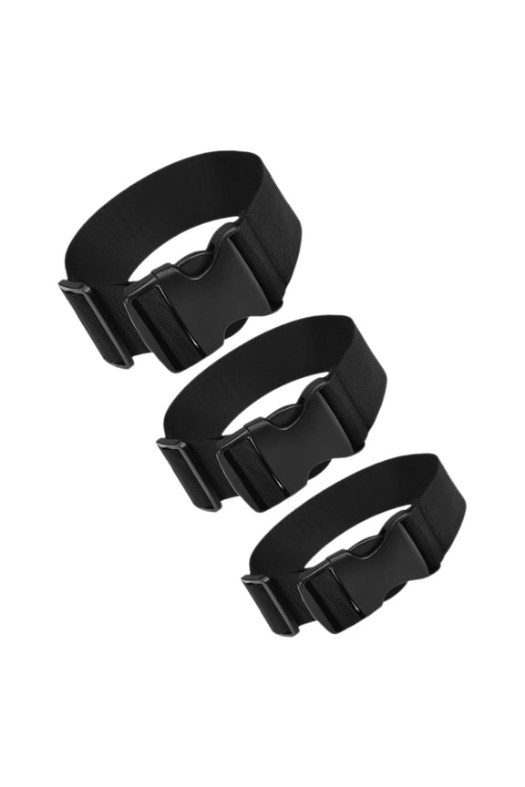3Pcs Buckle Belts Strap Adjustable Luggage Binding Nylon .8X2.3X0.4In