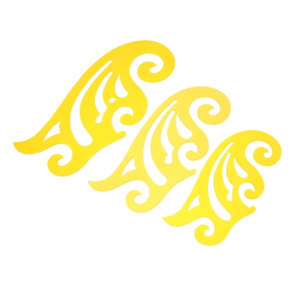 ROSENICE 3Pcs Flexible Curve Template French Curve Ruler for Sewing Measuring Creating Smooth Curves Yellow Plastic