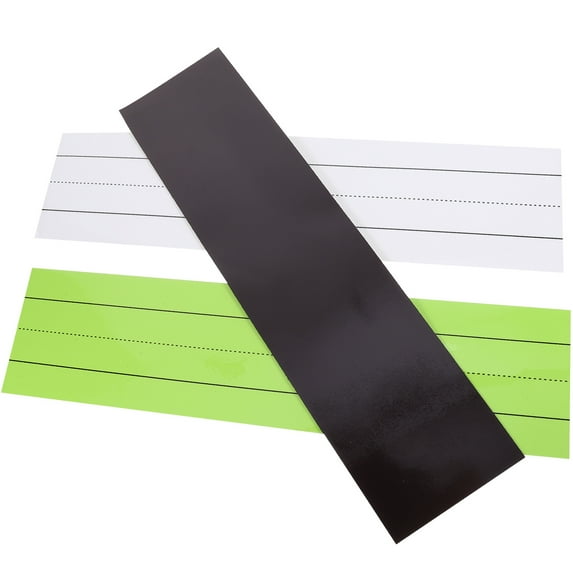 ROSENICE 3Pcs Magnetic Sentence Strips for White Board White Rectangular Design