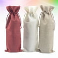 thumbnail image 1 of ROSENICE Jute Bag Wine Bottle Bags Wine Red 3Pcs, 1 of 8