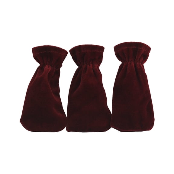 ROSENICE Piano Pedal Covers Red Soft Cloth Protective Sleeve for Piano Foot Pads 3Pcs