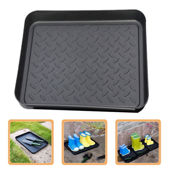 ROSENICE 3pcs Shoes Boot Tray Boot Display Tray Flower Pot Mat Multi-function Shoes Tray Accessory