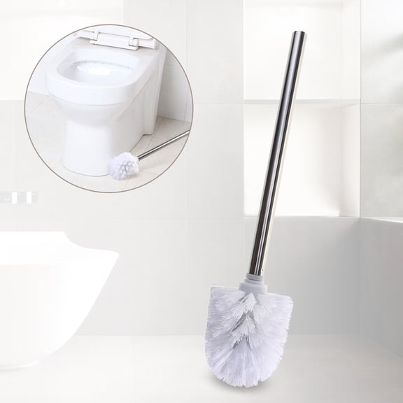 ROSENICE Practical Design Toilet Brush White Stainless Steel 3Pcs
