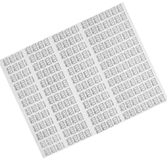 ROSENICE 4 Sheets Shoe Stickers White Rectangle Paper for Shoe Industry Storage Organization and Classification