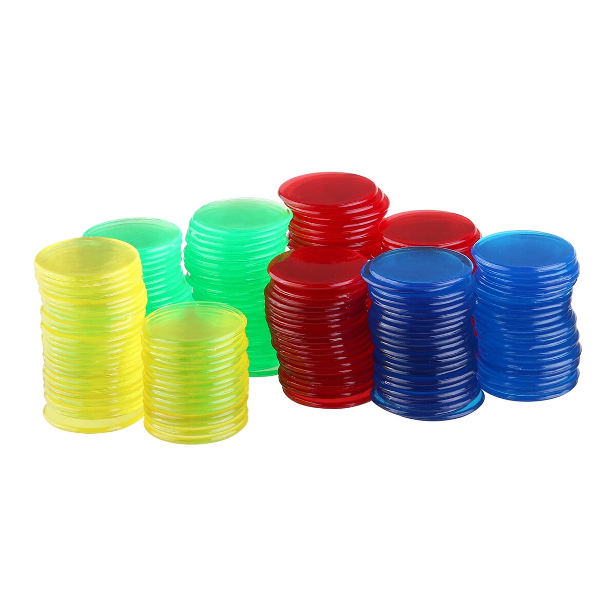 ROSENICE 400pcs 4 Colours 3/4 Inch Pro Count Bingo Chips Markers for Bingo Game Cards