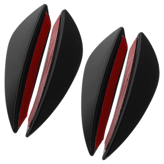ROSENICE 4Pcs Automotive Exterior Accessories Black Abs Fins Car Spoilers For Air Resistance Reduction 12.9X2.8X2In