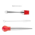thumbnail image 1 of ROSENICE 4Pcs Basting Brush Kit For Turkey Roasting Tools With Long Tube And Needle Shape Design, 1 of 8