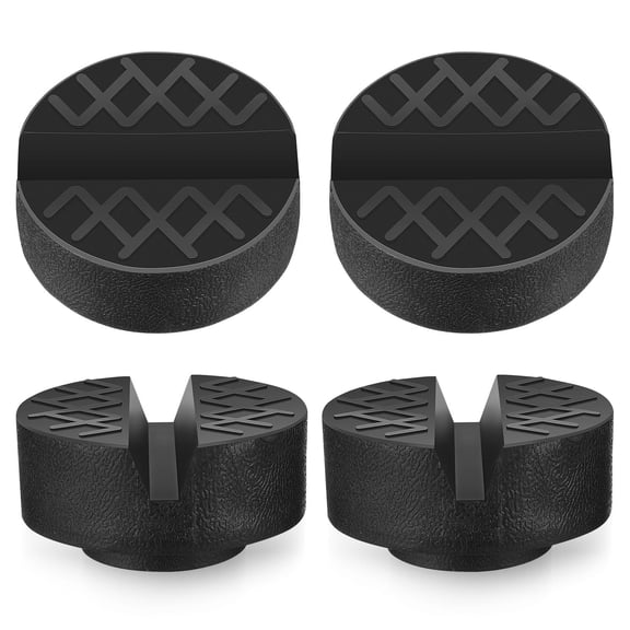 ROSENICE 4Pcs Black Square Rubber Jack Stand Pads For Vehicle 2.55X2.55X1.30in