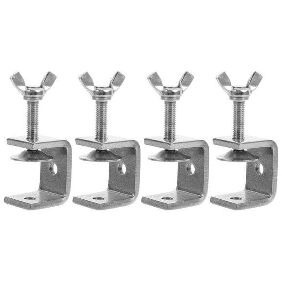 ROSENICE 4Pcs C Clamps Heavy Duty For Woodworking Projects Holding Securing Silver