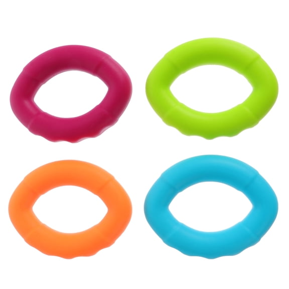 ROSENICE 4Pcs Hand Grippers Fitness Massage Rings for Home Use Purple Red