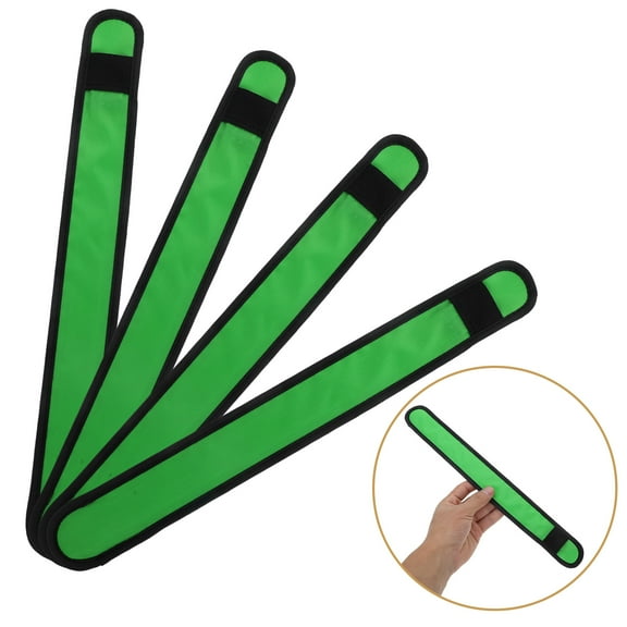 ROSENICE 4Pcs Led Horse Leg Band Safety Enhancement Illumination Nighttime Riding Training 13.6x1.7x0.1in