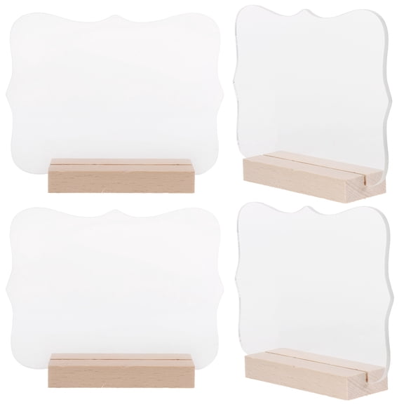 ROSENICE 4Pcs Practical Tabletop Signs for Business Owners 3.93X2.95X0.59in