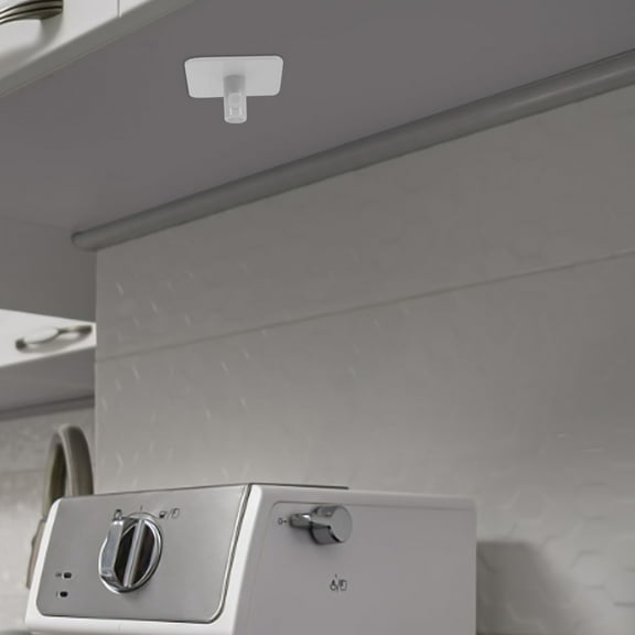 ROSENICE Flat Shape Hooks White 4Pcs 2In Abs Material Kitchen Organizer