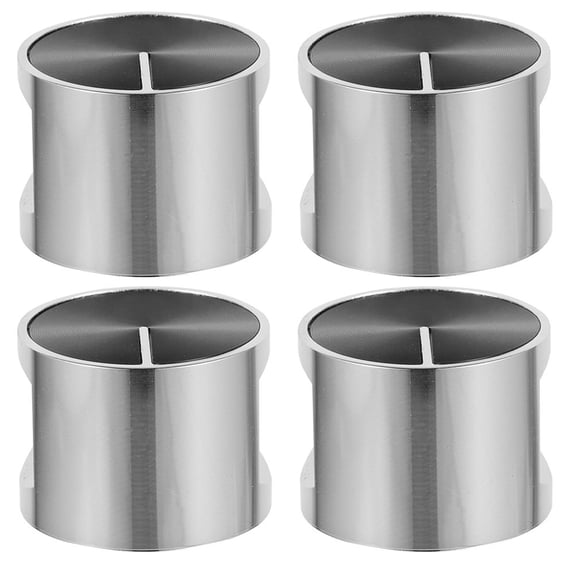 ROSENICE Household Stove Knobs Silver Zinc Alloy 4Pcs 1.4X1.4X1.1In