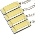 thumbnail image 1 of ROSENICE 4Pcs Tiny Musical Instrument Harmonica Keychains for Men and Women, 1 of 8