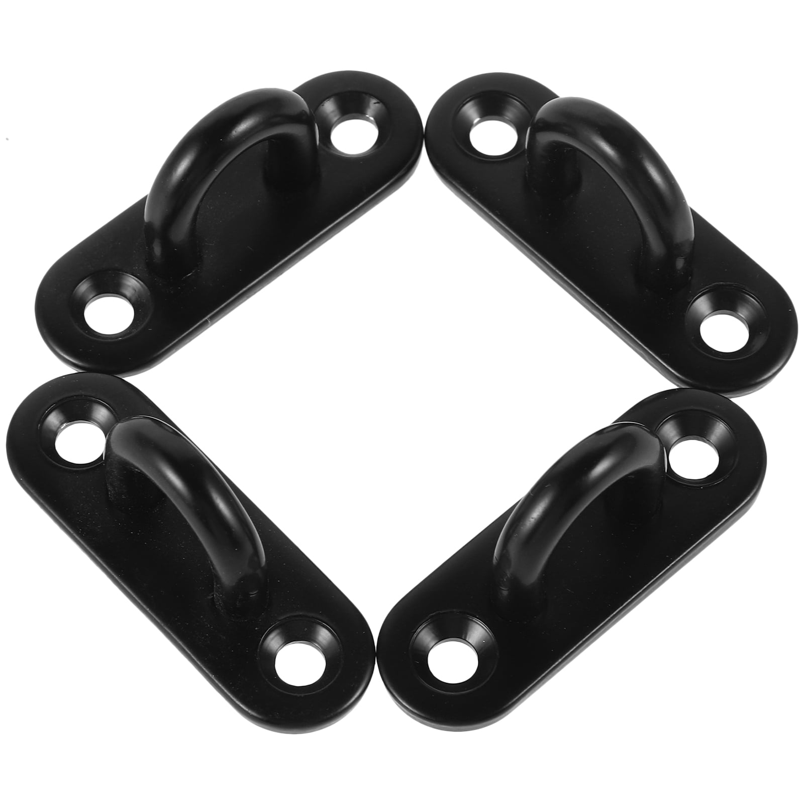 MOCOBO Stainless Steel Pad Eye Set Of 8 - 0.2 Inch Thick Wall-Mounted Hooks For Shadesail, Yoga Hammock, Deck (6mm, 304 Stainless)