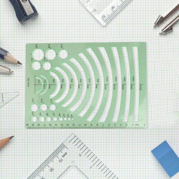 ROSENICE 4Set Shape Templates for Drawing Architecture Supplies for General Users Various Shapes