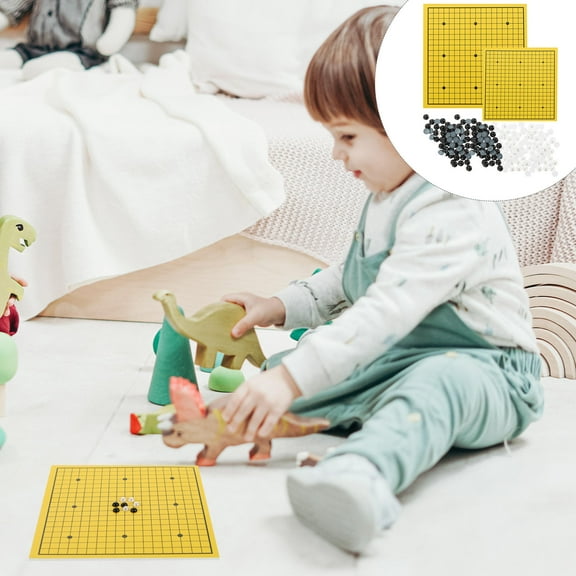 ROSENICE Pocket Chess Set Mini Toy Chess Plastic Material 4 Sets 1.7X1.7X0.004In