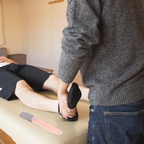 ROSENICE Foot Scrubber Gray Blue 4Set 7.5x0.98In